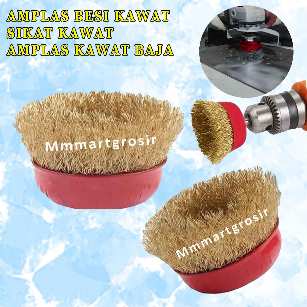 Sikat Kawat Gerinda / Amplas Besi Kawat / Amplas Kawat Baja