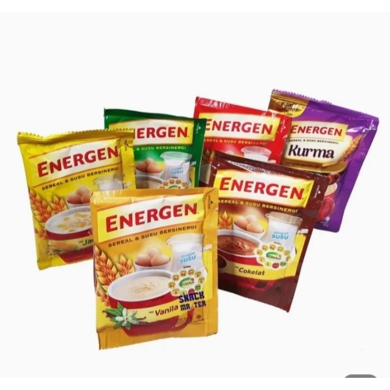 

Energen dengan macam varian 1 renceng 10 pcs