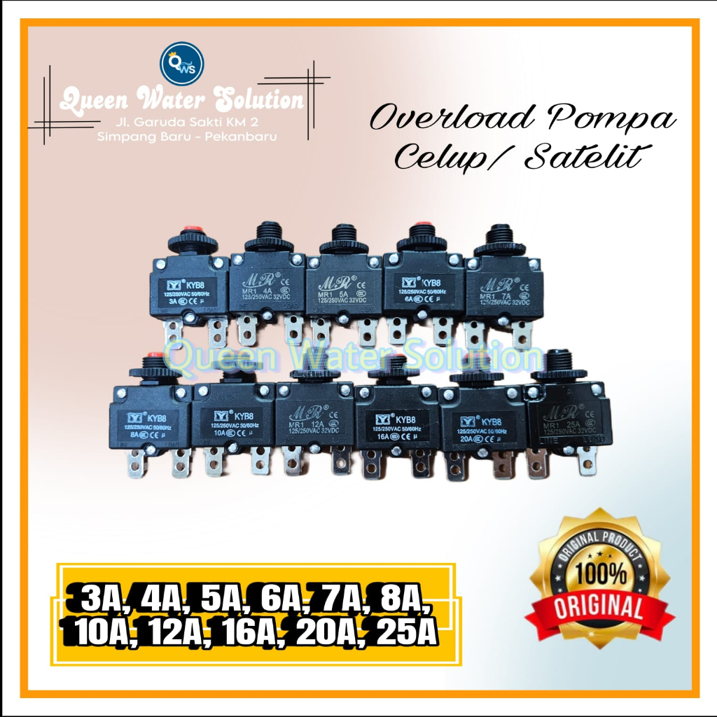 Overload Pompa Air Satelit (Protector Switch / Circuit Breaker)