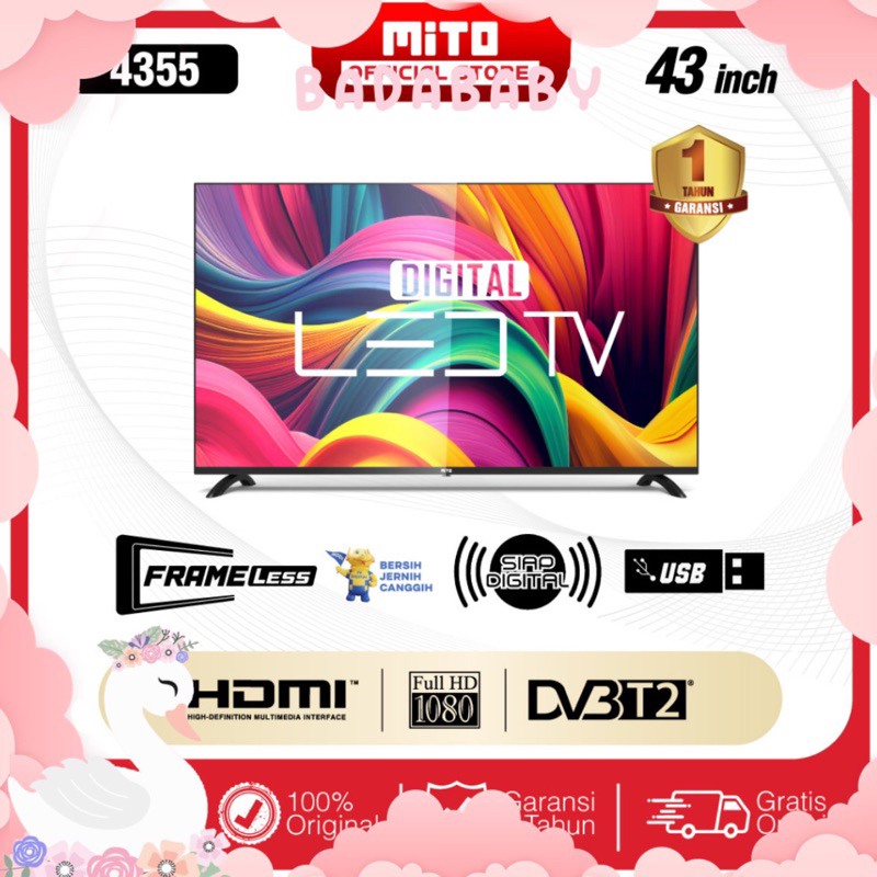 MITO DIGITAL LED TV 4355 43inch TV DIGITAL TV MITO