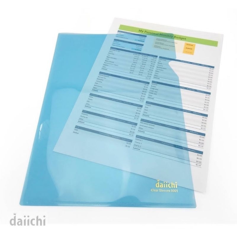 

RB ( 12 buah ) Map L Daichi Bening / Clear Sleeves Transparan A4 Daiichi 9001