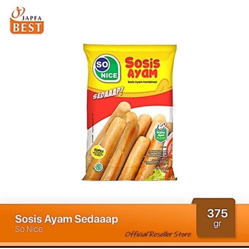 

SO NICE Sedaaap Sosis Ayam 375Gr