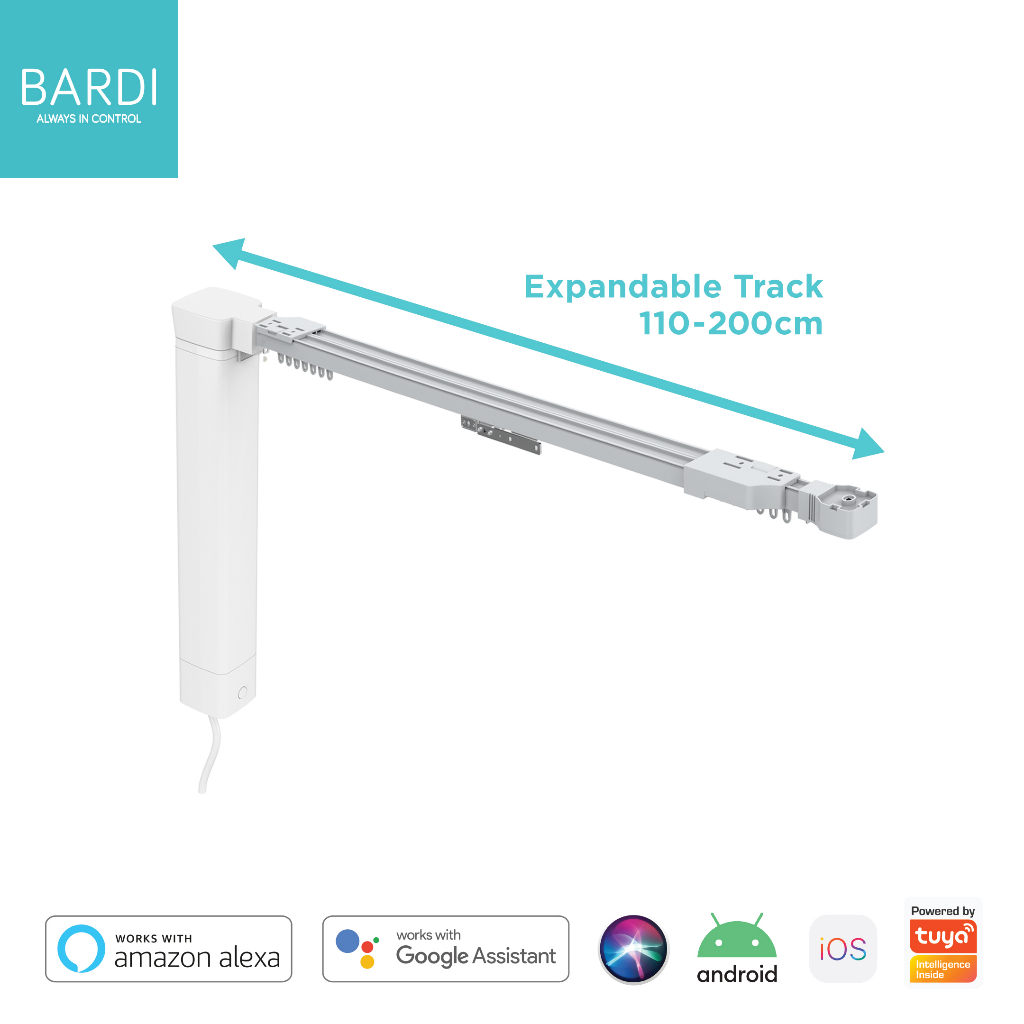 Curtain Motor with Expandable Track 1.1 – 2 Meter / rel gorden otomatis / rel gorden pintar / rel go