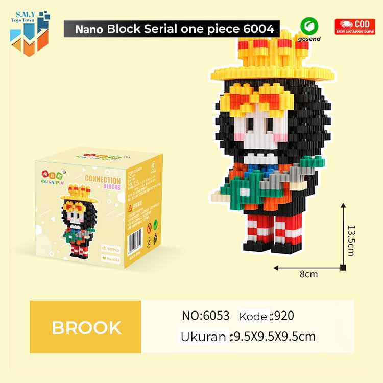 SMY Nano Blocks ONE PIECES Mini Series 3D Model, Mainan Blok Susun, Blok Konstruksi DIY, Dekorasi Hiasan Karakter Animasi, hadiah Kado Anak