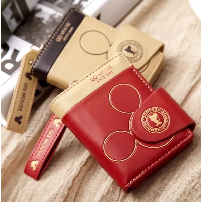 Dompet pendek import QQ MOUSE fashion wanita bahan kulit TL54