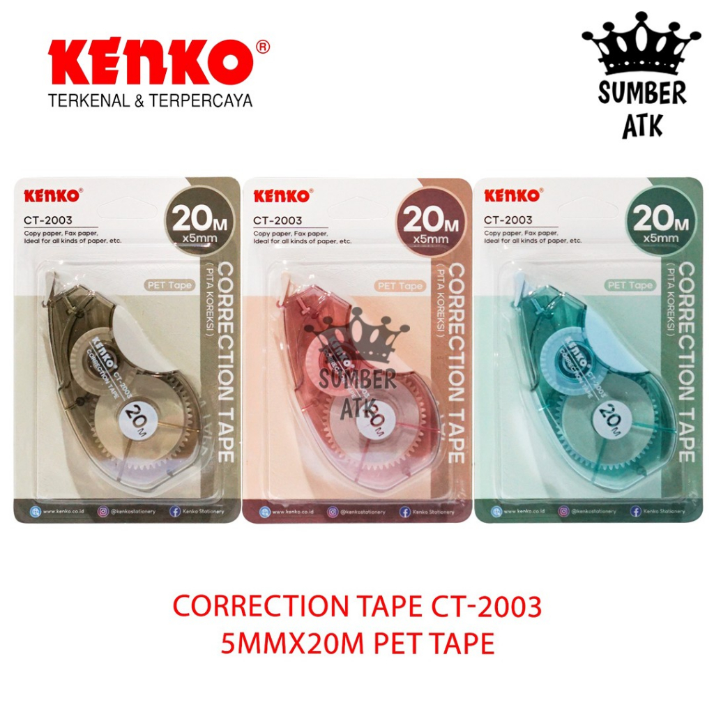

Correction Tape Pita Koreksi KENKO CT-2003 20 M x 5 mm