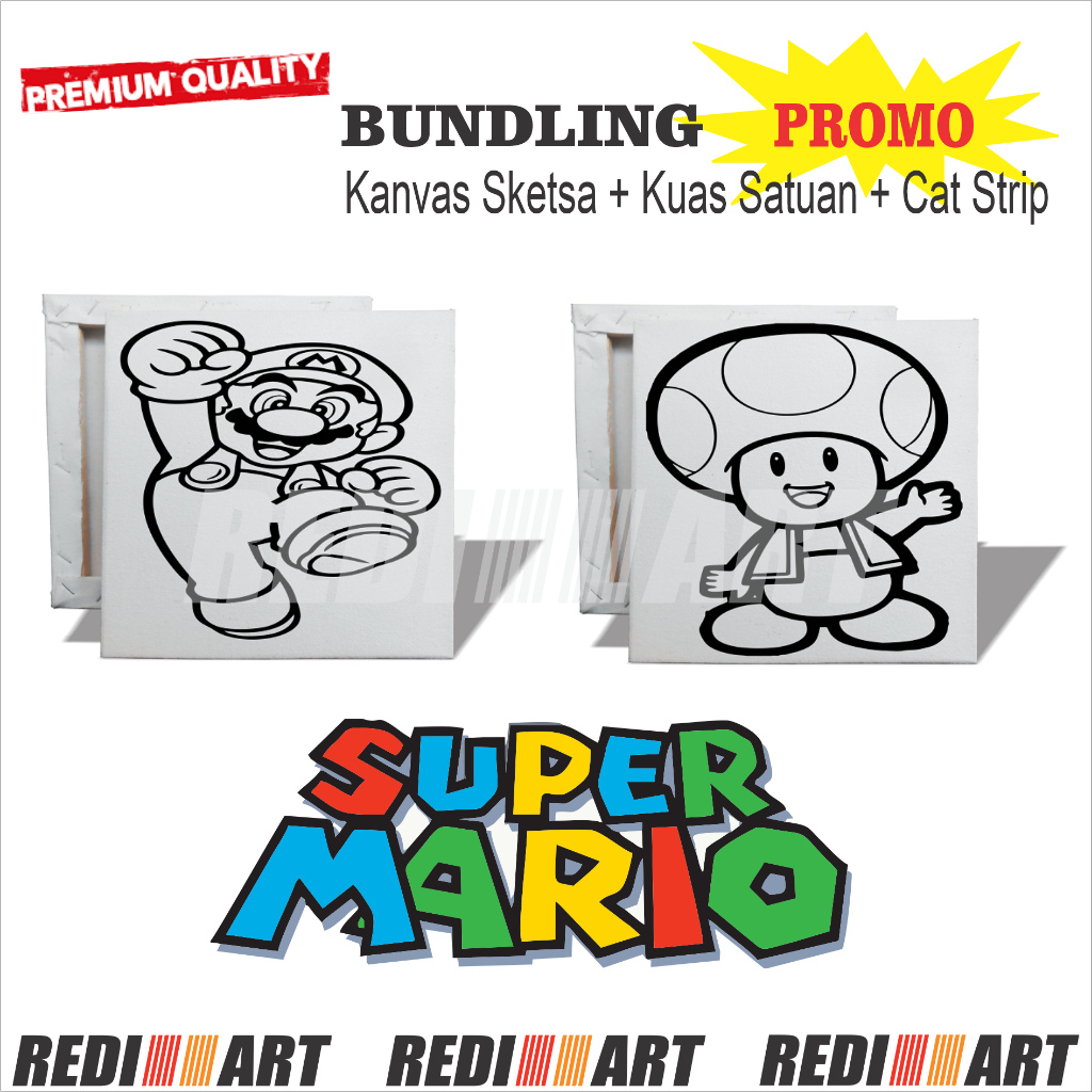 

BUNDLING Kanvas Skesta 20x20 cm Super Mario