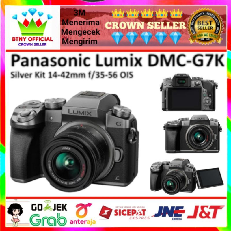 Panasonic LUMIX DMC-G7K Silver Kit 14-42mm f/35-56 OIS - Garansi 1th