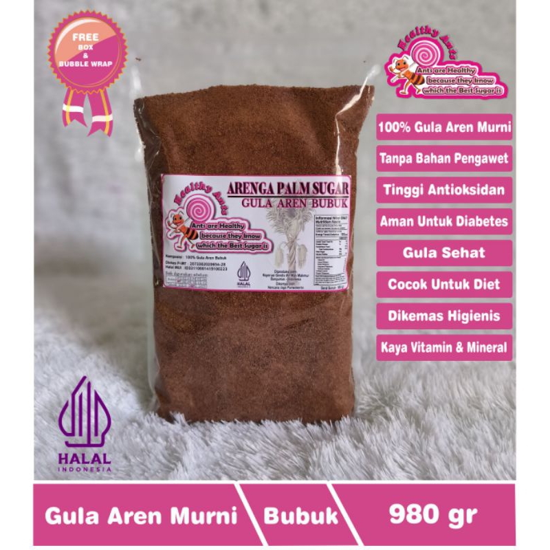 

Gula Aren Murni Bubuk 100% Tanpa Pengawet 980 gr