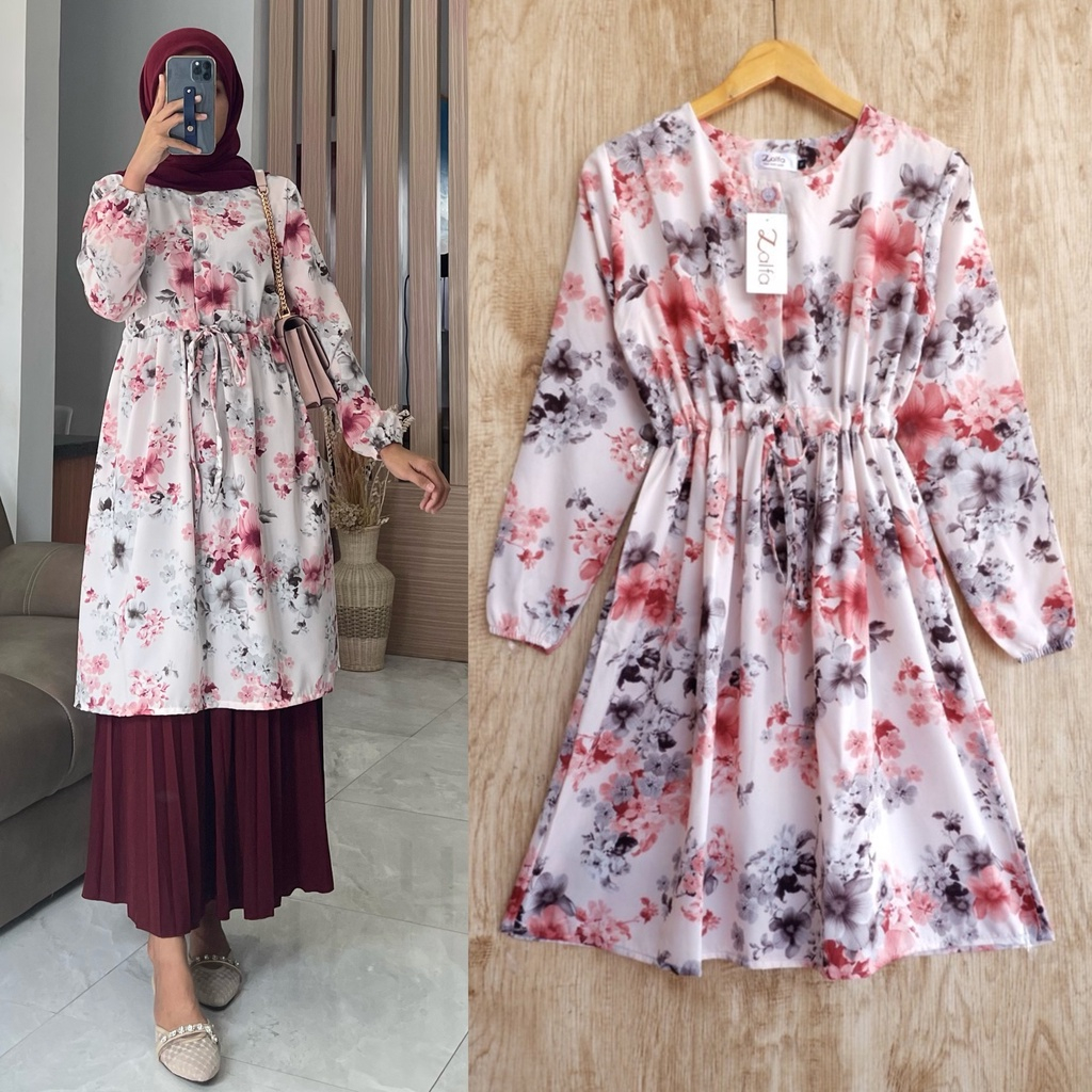 TUNIK MOTIF BUNGA / TUNIK PREMIUM MURAH / TUNIK MOTIF / TUNIK BUNGA / TUNIK KOREAN / TUNIK BUSUI