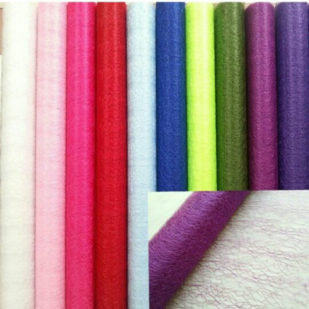 

TOKO ANQA-Flower wrapping SILK MESH lembaran 60cm x 50cm