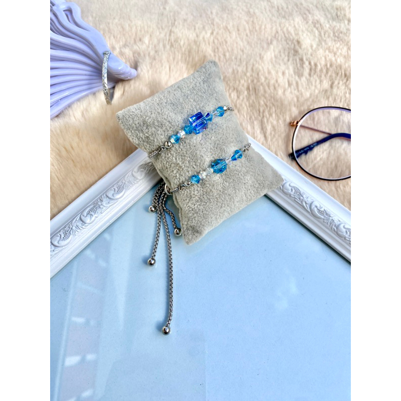 Aksesoris Gelang Serut Wanita Full Swarovski