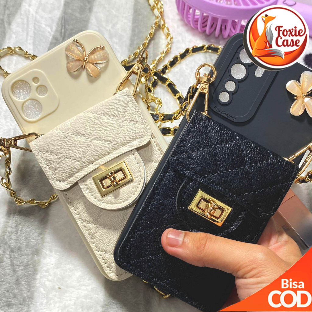 Softcase Tas Rantai Dompet Kupu Kupu [DK] Kamera Protek For Vivo Y03 Y100 V30 V30 Pro V29e Y17s V29 