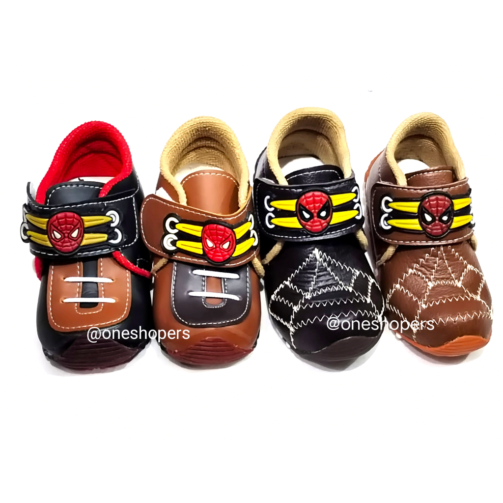 Sepatu Anak motif spiderman/Sepatu Anak Usia 1-2 Tahun Spiderman/Sepatu Spiderman Anak