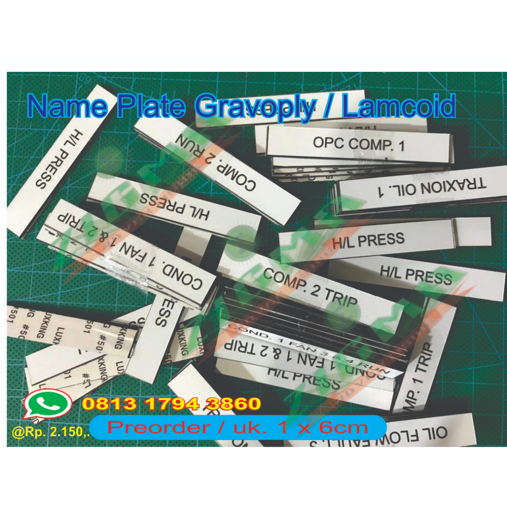 

NAME PLATE PANEL ] LABEL PANEL GRAVIR CUSTOM