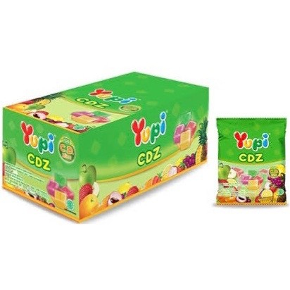 

Yupi Gummy CDZ 1 Pak Box 12 Pcs Permen Jelly Buah Vitamin C D Jeli