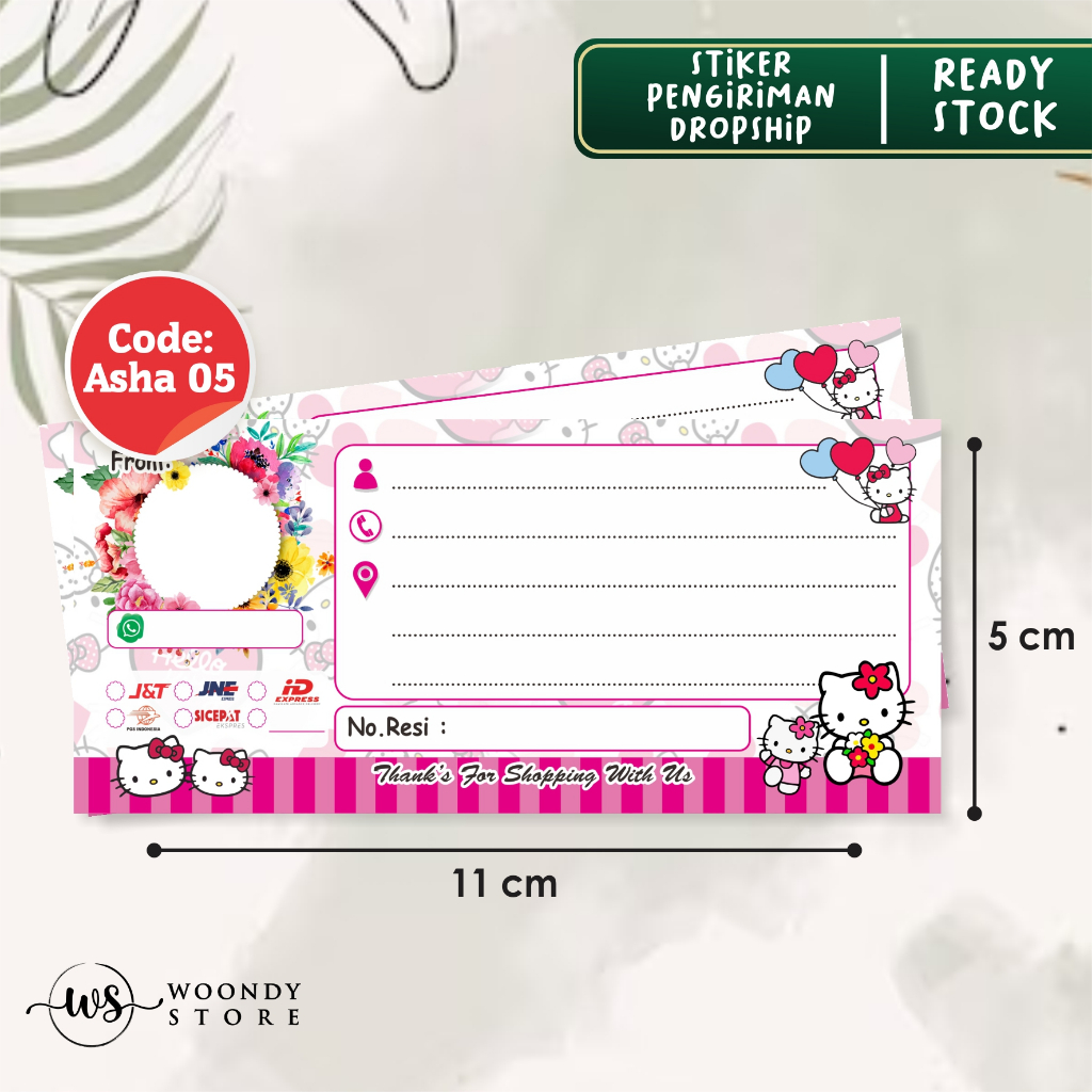 

STICKER STIKER LABEL PENGIRIMAN DROPSHIPPER READY - ASHA 05