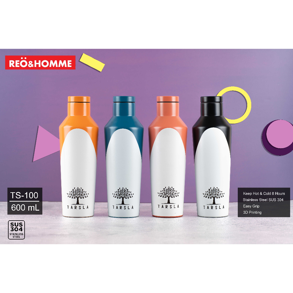 Reo&Homme Botol Minum Termos Stainless Double Wall 600 ML Insulated Vacuum Flask Tumbler Two Tone Co