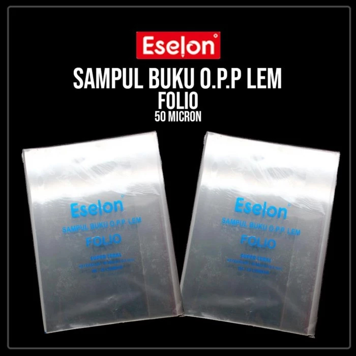 

Sampul buku Eselon OPP Folio 50 micron / Sampul Eselon per 1pck (25lbr)