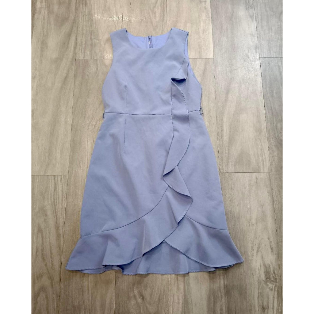 DRESS MINI BLUE SIMPLE DAN ELEGAN