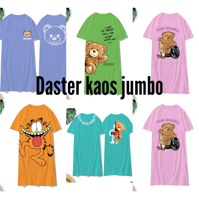 DASTER KAOS JUMBO KARAKTER KARTUN LUCU OVERSIZE