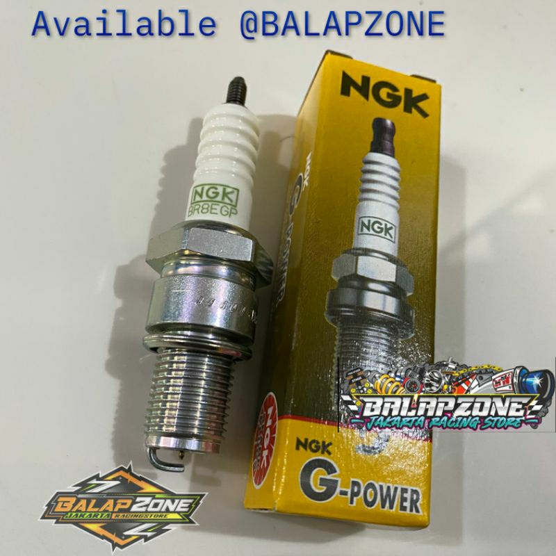 Busi motor NGK Gpower BR8EGP Original pnp Ninja R/RR Rx King