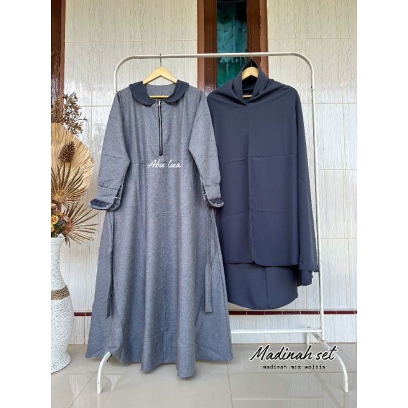 READY(COD) GAMIS SET KATUN MADINAH ORI PREMIUM|GAMIS SYARI AKHWAT MURAH MADINAH POLOS