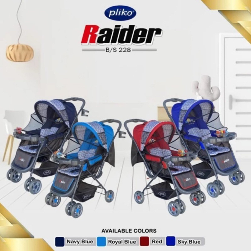 Makassar ! Stroller PLIKO RAIDER 228R CORAK BARU Kereta Dorong Bayi Pliko