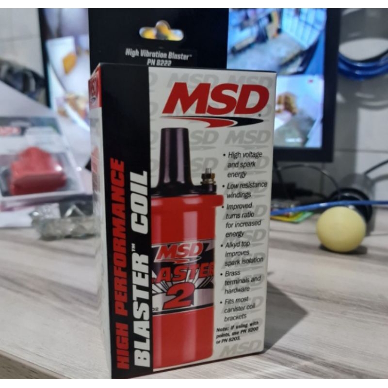 MSD PN 8222 BLASTER HIGH VIBRATION IGNATION COIL KOIL MOBIL RECING