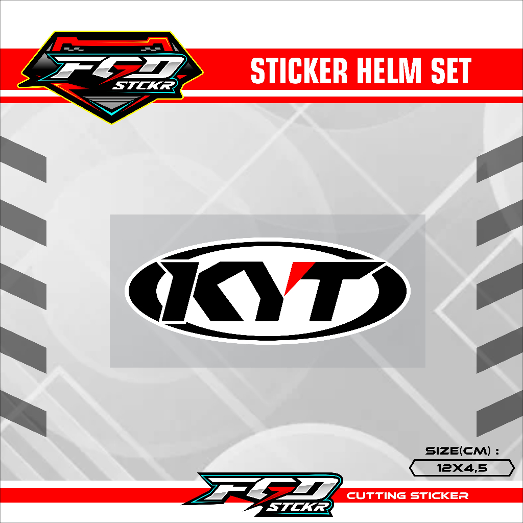 Stiker Logo KYT bulat Helm / Sticker KYT / Stiker Helm / Stiker Logo KYT Baru / Stiker Cutting
