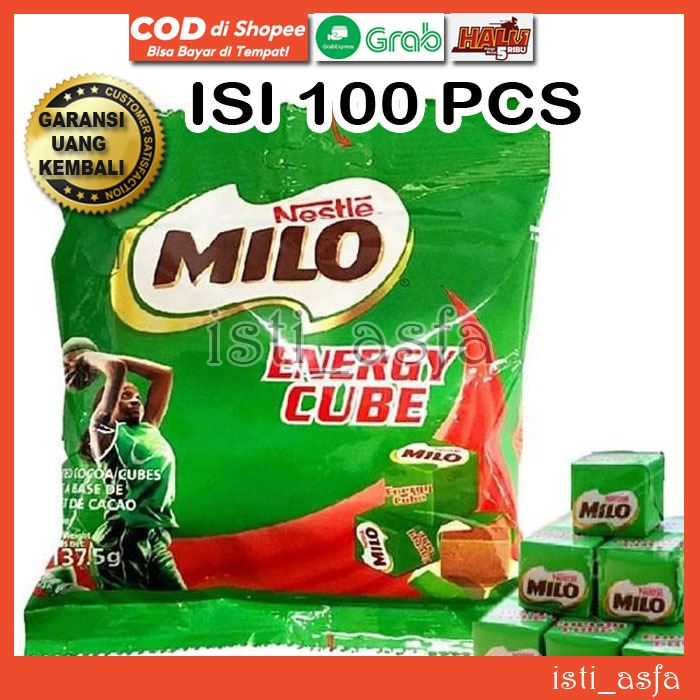 

Milo Energy Cube Isi 100 pcs Enak Murah Halal Pas Buat Ngopi Anak Dewasa Dan Teman Permen Kotak Mini Rasa Susu Coklat