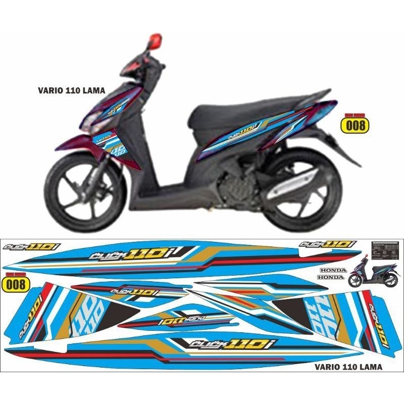 (Bisa COD) Decal Vario 110 lama / Stiker variasi Honda Vario old click tahilock tahuland aksesoris b