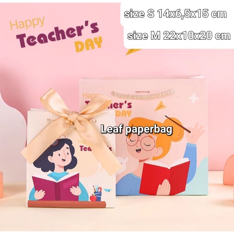 

paper bag perpisahan hari guru teachers day gift kantongan goodie bag paper bag hadiah hari guru