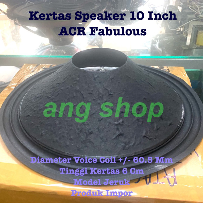 Kertas Speaker 10" ACR Array Fab VC 60.5MM Impor Jeruk Daun Mik Mic 10 Inch ACR Fabulous 2560 25601