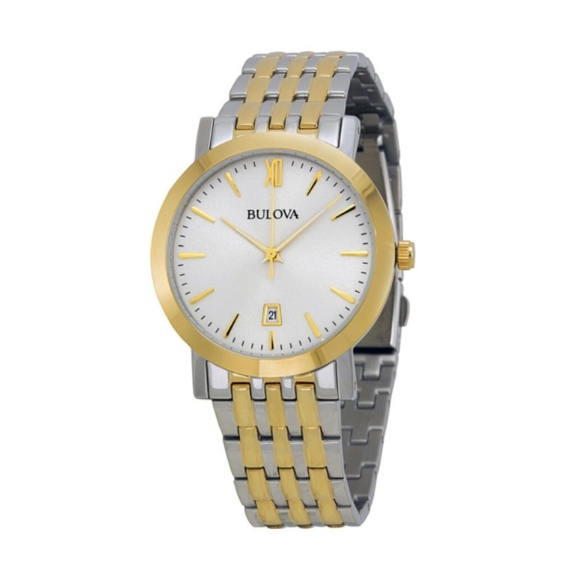 Bulova 98B221 - Jam Tangan Pria - Silver Gold - Original - Garansi Resmi