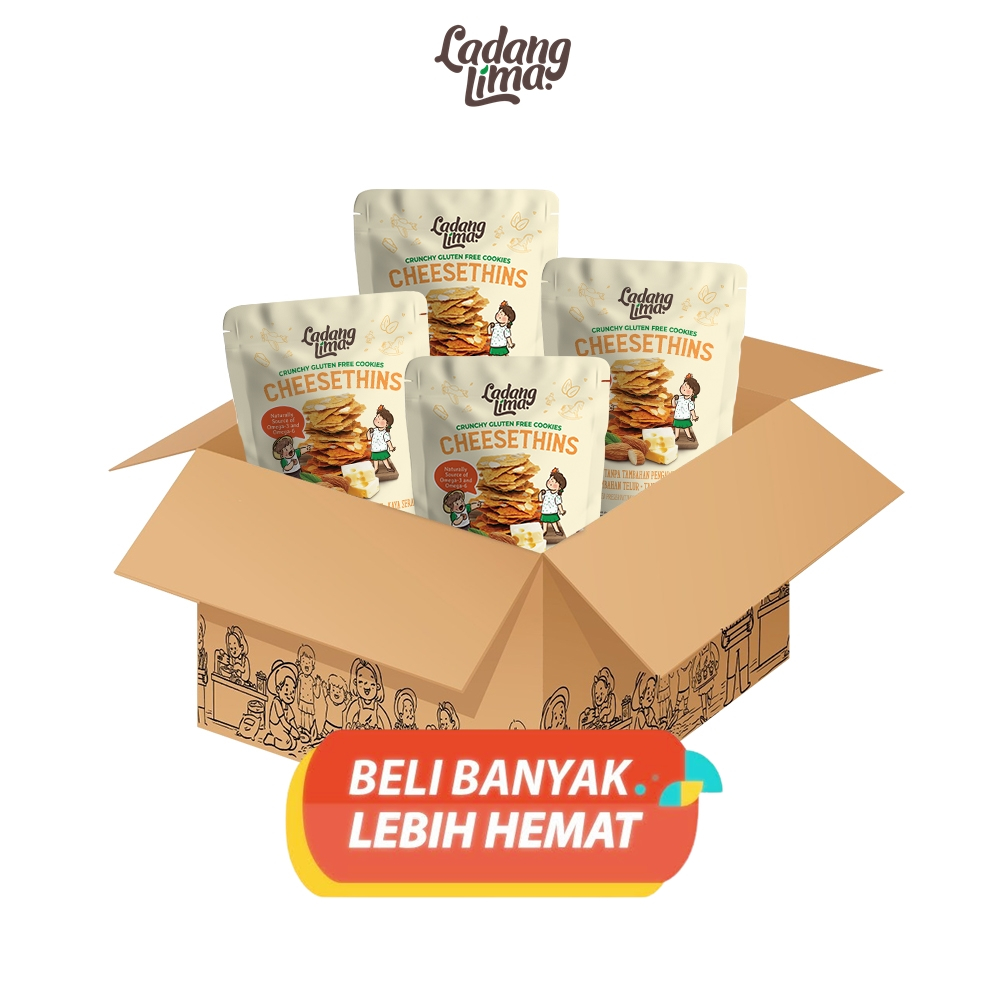 

1 Karton - Cheesethins 80g Cookies Ladang Lima | Gluten Free Snack With Protein