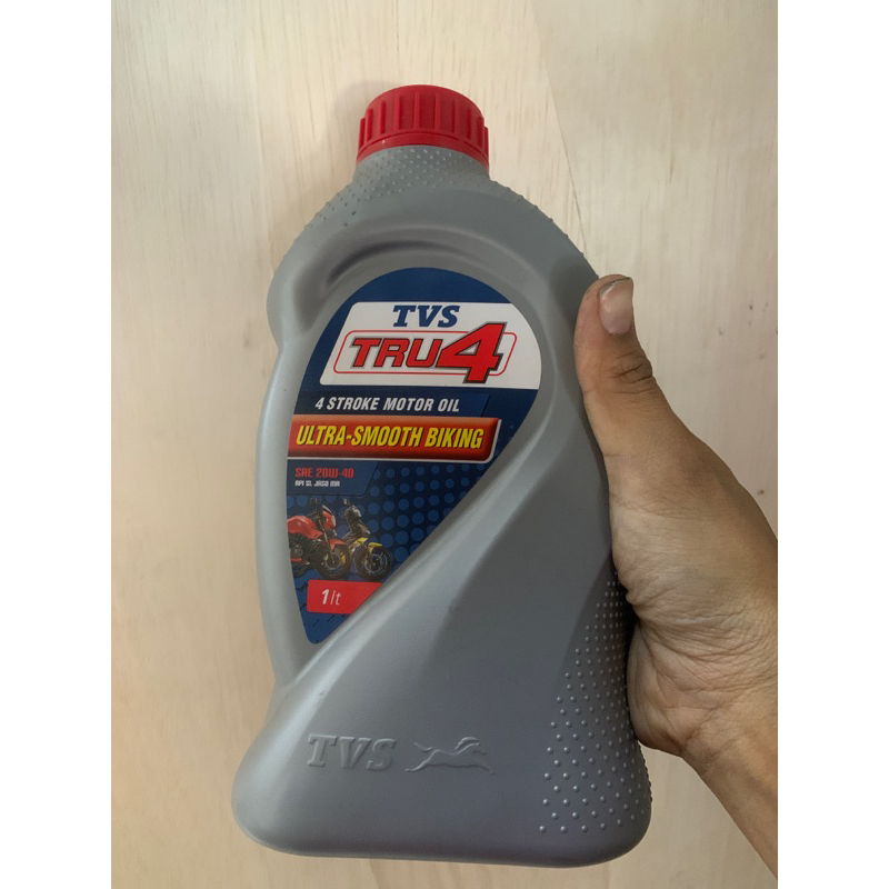 Oli Mesin 1 L TVS NEO ROCKZ KING PENUMPANG TVS TRU4 4 Stroke Motor Oil Baik untuk TVS NEO ROCKZ KING