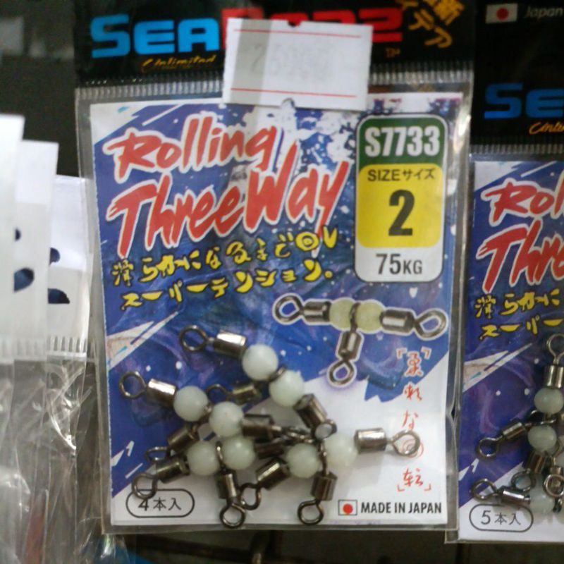 Three way rolling seabazz Kili kili pancing swivel cabang tiga ada biji Gid