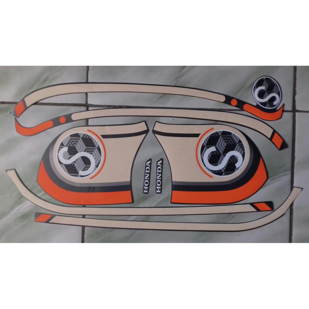 stiker striping scoopy fi 2020 biru doff fashion lis body standar berkualitas original