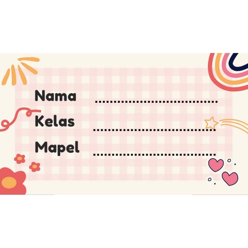 

Label Buku Sekolah Stiker