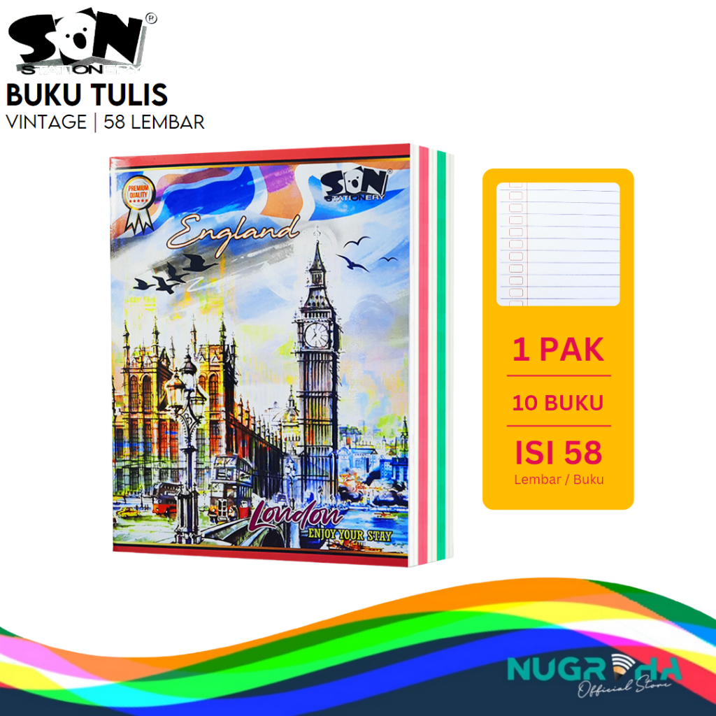 

BUKU TULIS SEKOLAH MURAH SON ISI 58 VINTAGE