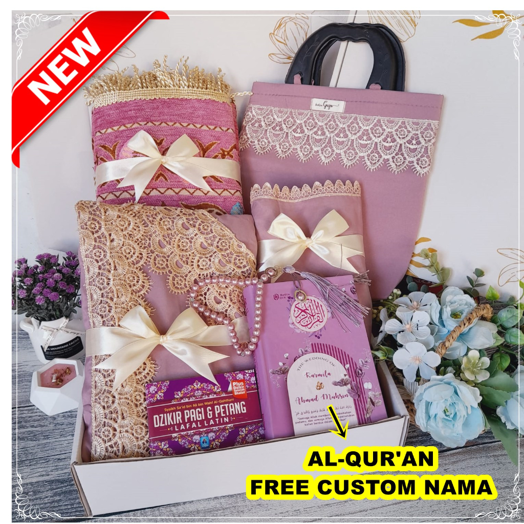 DISKON Seserahan Pernikahan Seperangkat Alat Sholat Mahar - Mukena Seserahan Pernikahan - Paket