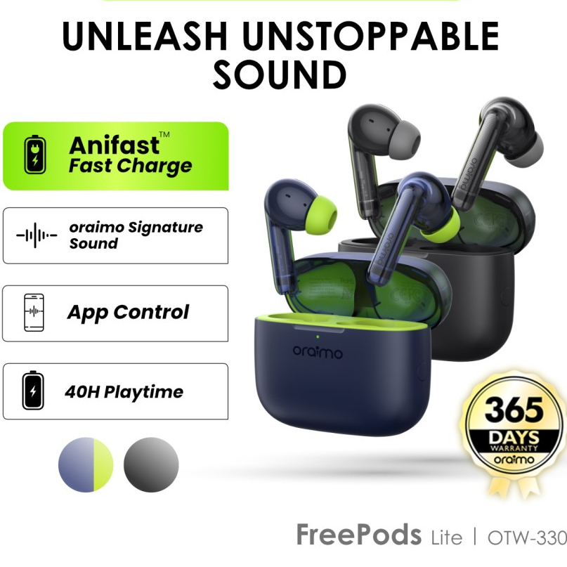 Oraimo TWS Earphone Bluetooth v5.3 Freepods Lite Waterproof OTW-330