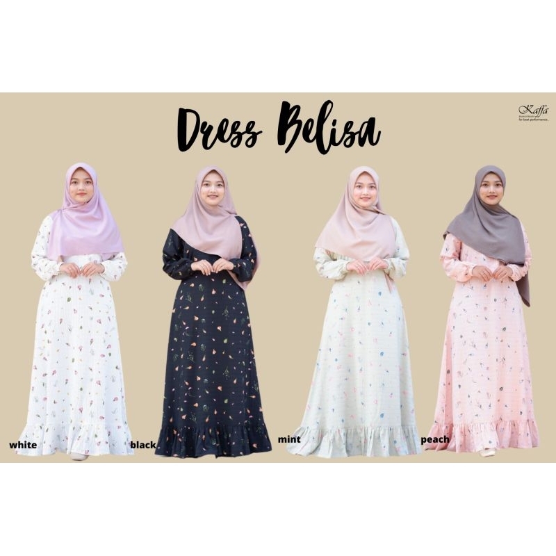 Kaffa Busana Bandung/Dress Belisa/Gamis Motif/Dress Crinkle