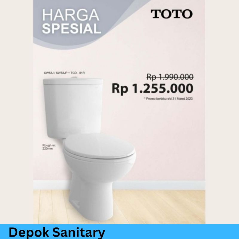 Closet Duduk Toto CW53J Cw 53 J / kloset duduk Toto