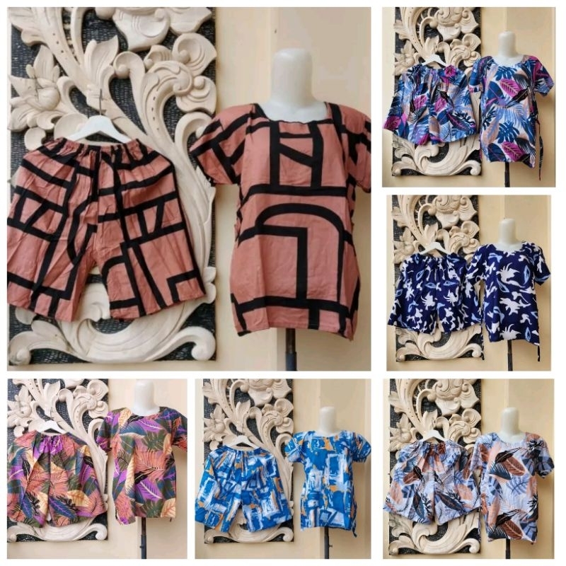 SETELAN  BALI CELANA PENDEK XL SETELAN KULOT PENDEK BABYDOLL BAJU BALI