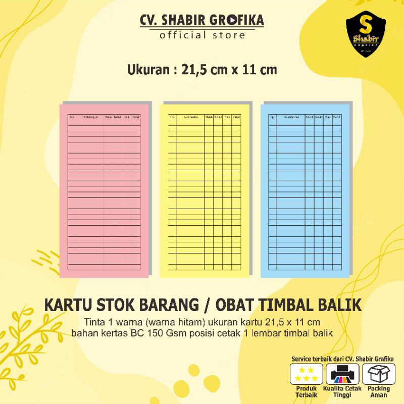 

KARTU STOK BARANG - KARTU OBAT