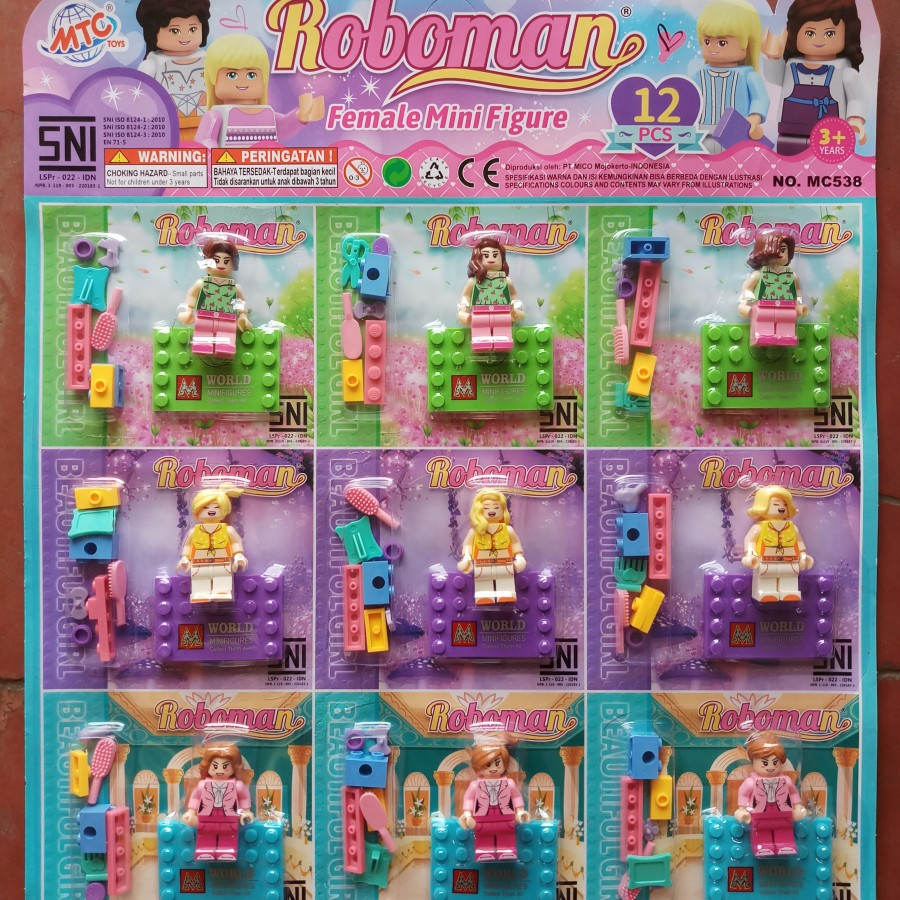 ROBOT ROBOMAN GIRL / ROBOT ROBOMAN FEMALE MINI FIGURE / MAINAN ROBOT CEWEK