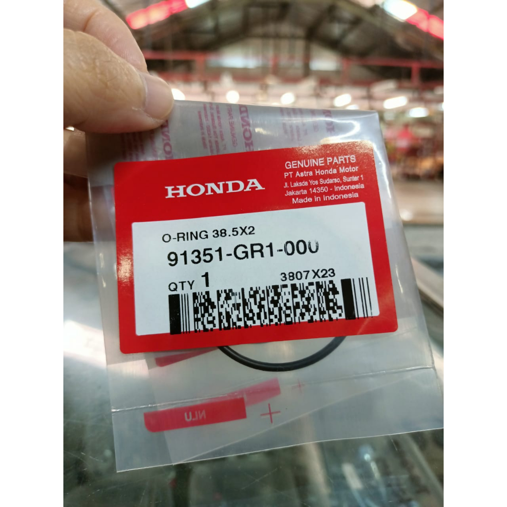 Nama Resmi Produk: O-Ring 38.5X2 Kode Part: 91351GR1000 Kategori: Seal (Mesin, Oil & Shock)