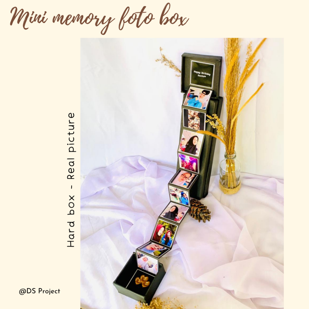 Mini Memory Foto Box Kado Ultah 12 Kotak / Hadiah Ulang Tahun untuk Cowok / Cewek / Pacar / Sahabat